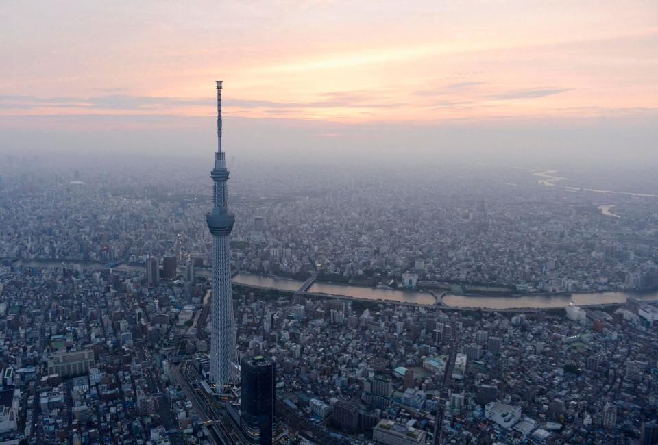 A view of Tokyo Skytree Tower among other buildings