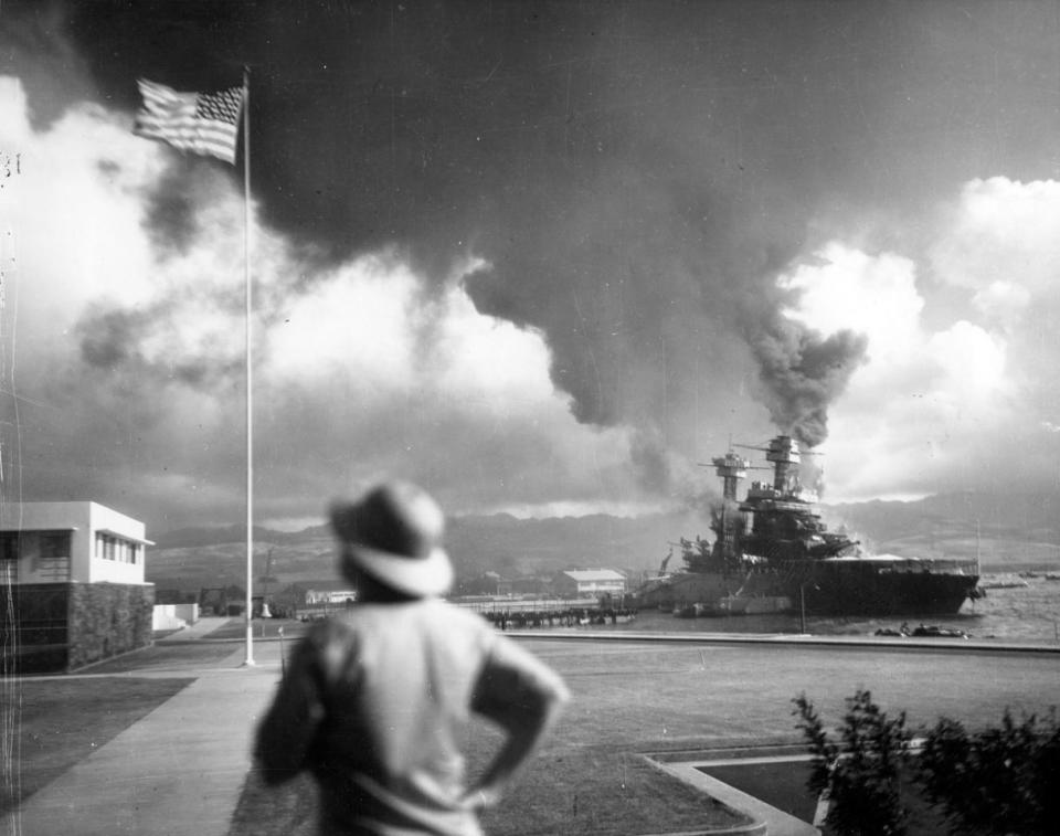 Los daños del California, en Pearl Harbor