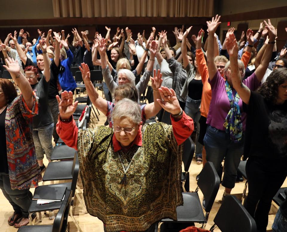 Canterbury Voices' members rehearse with new conductor and artistic director, Julie Yu on Oct. 2, 2023 in Oklahoma City, Okla. [Steve Sisney/For The Oklahoman]