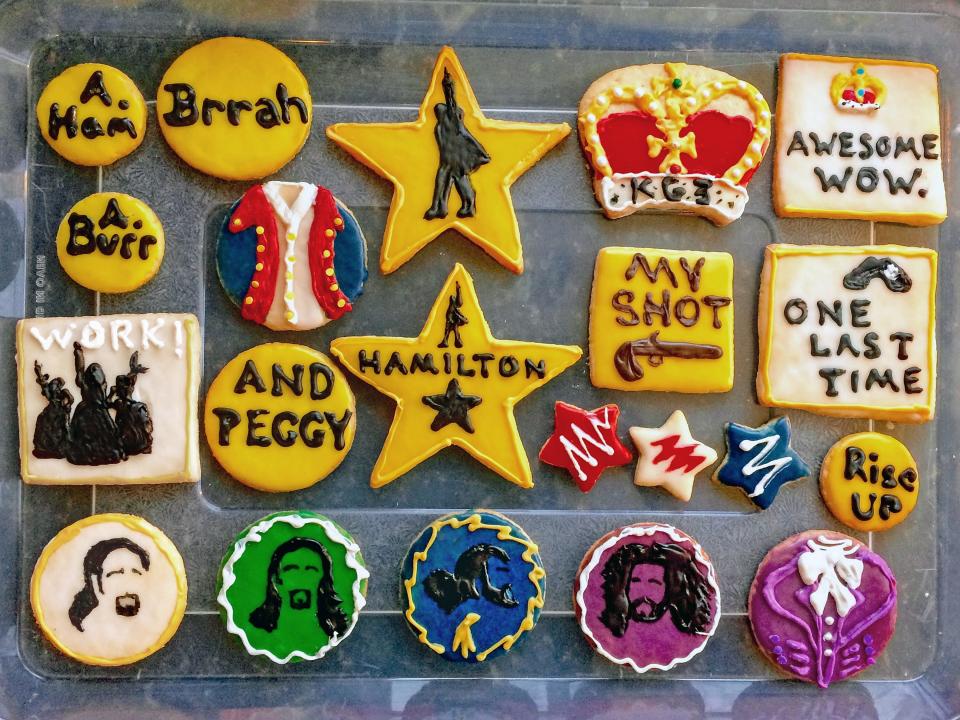 Mabel, a “Hamilton” fanatic, made these cookies for the birthdays of her nephews Tyler and Preston in 2017. They are among her favorites.