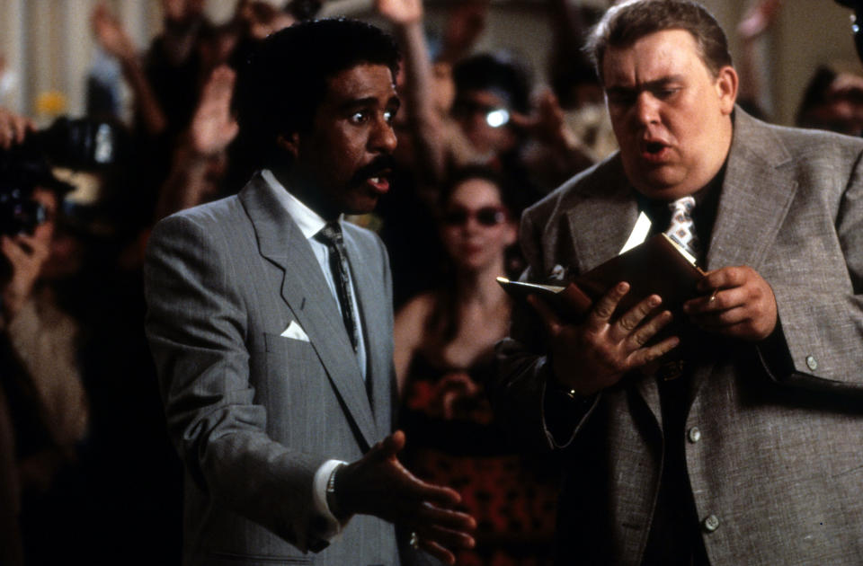 Richard Pryor and John Candy in a scene from the film 'Brewster's Millions', 1985. (Photo by Universal Pictures/Getty Images)