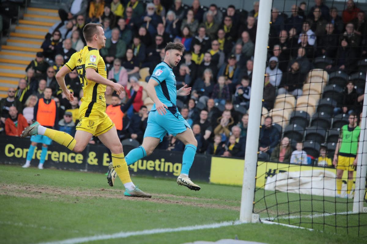 Mark Harris puts Oxford United in front at Burton Albion <i>(Image: Darrell Fisher)</i>