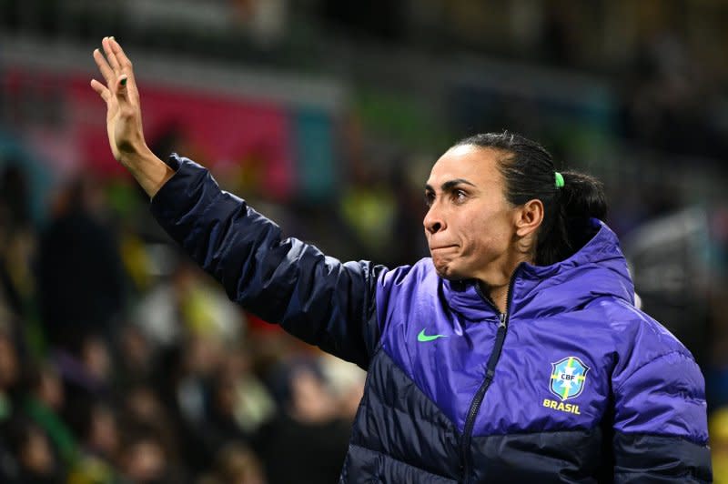 Marta of Brazil will retire from international soccer this year, regardless of whether she is chosen for the national team for the 2024 Summer Games. Photo by Joel Carrett/EPA-EFE