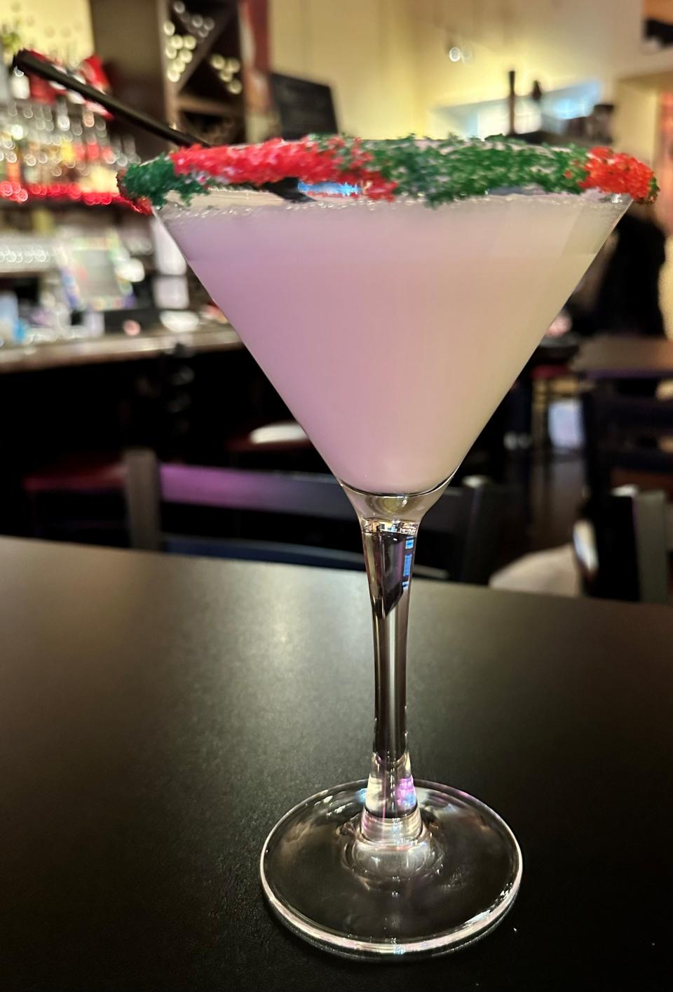 Available at Grapes in a Glass, this naughty vanilla vodka cocktail is a celebration itself that features rumchata, amaretto and vanilla vodka.