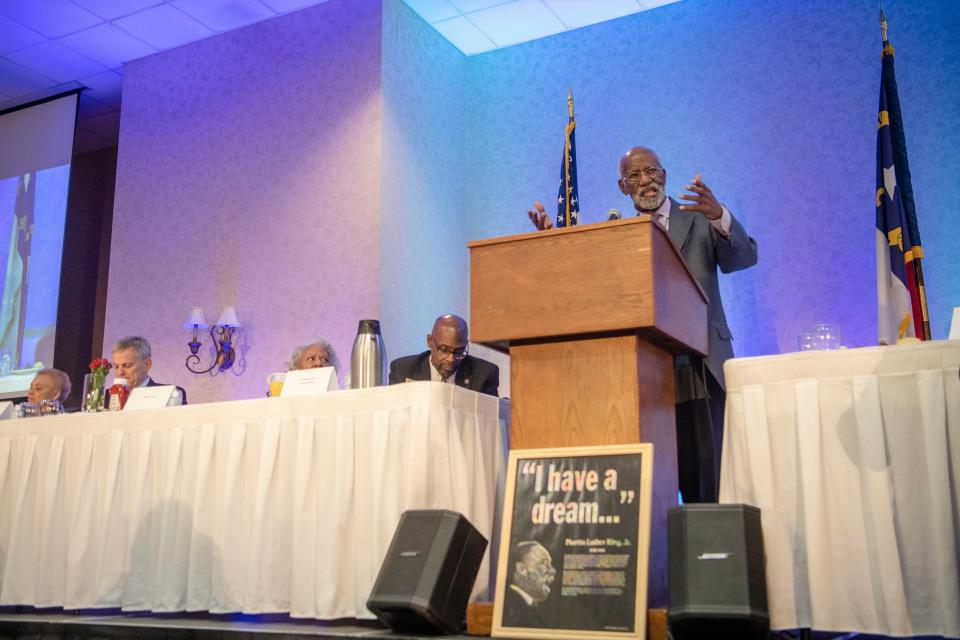 James Ferguson speaks at the MLK, Jr. Prayer Breakfast, January 13, 2024, in Asheville.