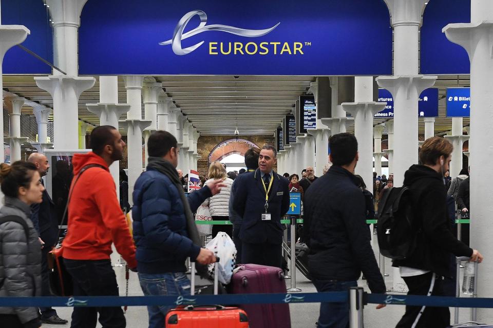 Eurostar staff are walking out over overcrowding and poor working conditions at St Pancras International station, London. (EPA)