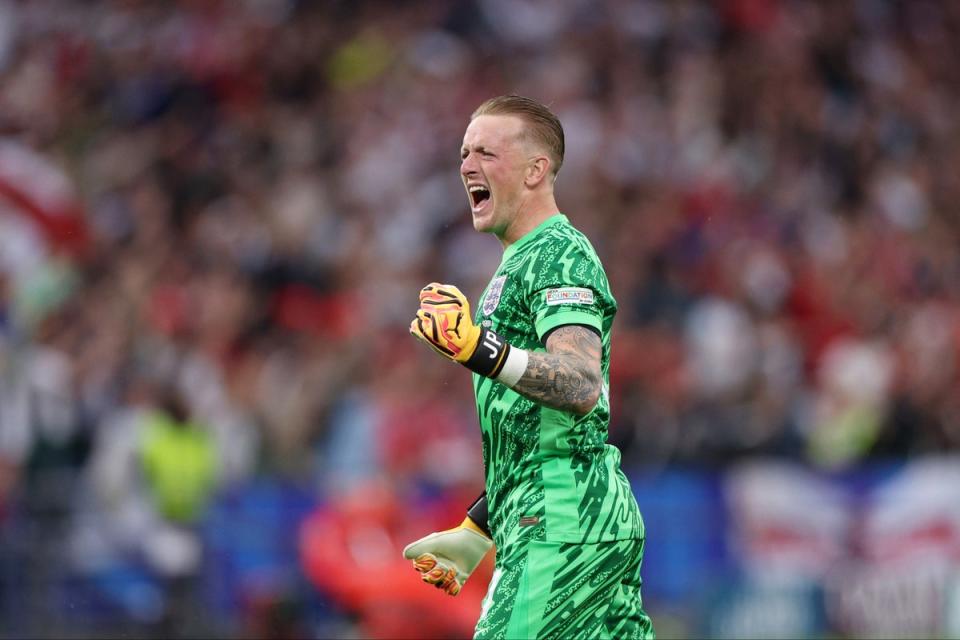 Jordan Pickford realizó una excelente parada (Getty Images)