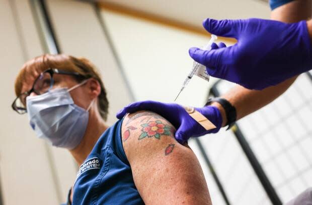 Another 1,428 vaccine doses have been administered in Saskatchewan, bringing the province's total number of vaccines administered to 91,884. (Michel Ciaglo/Getty Images - image credit)