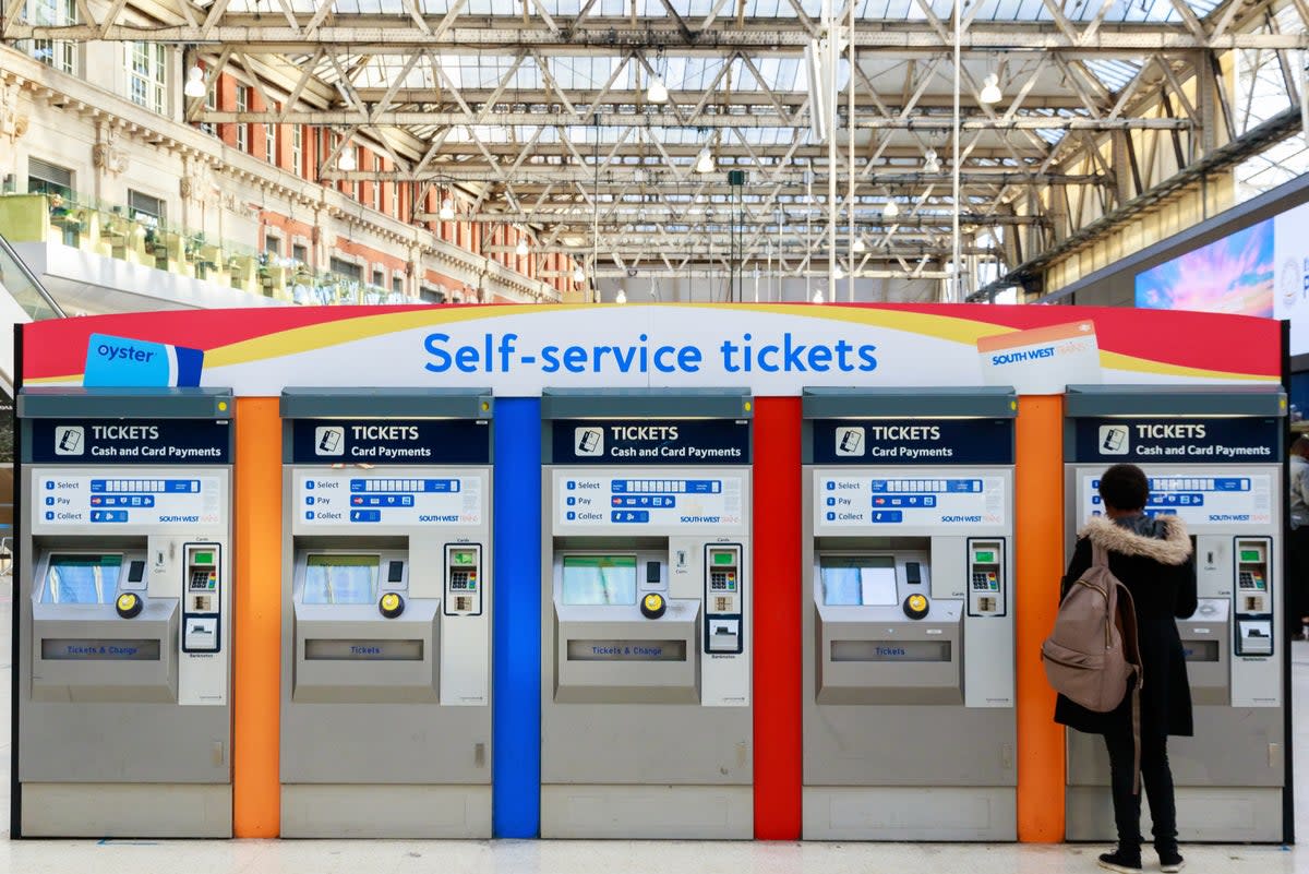 Around 150 million train journeys in 2022 were taken using tickets bought from a machine  (Getty)