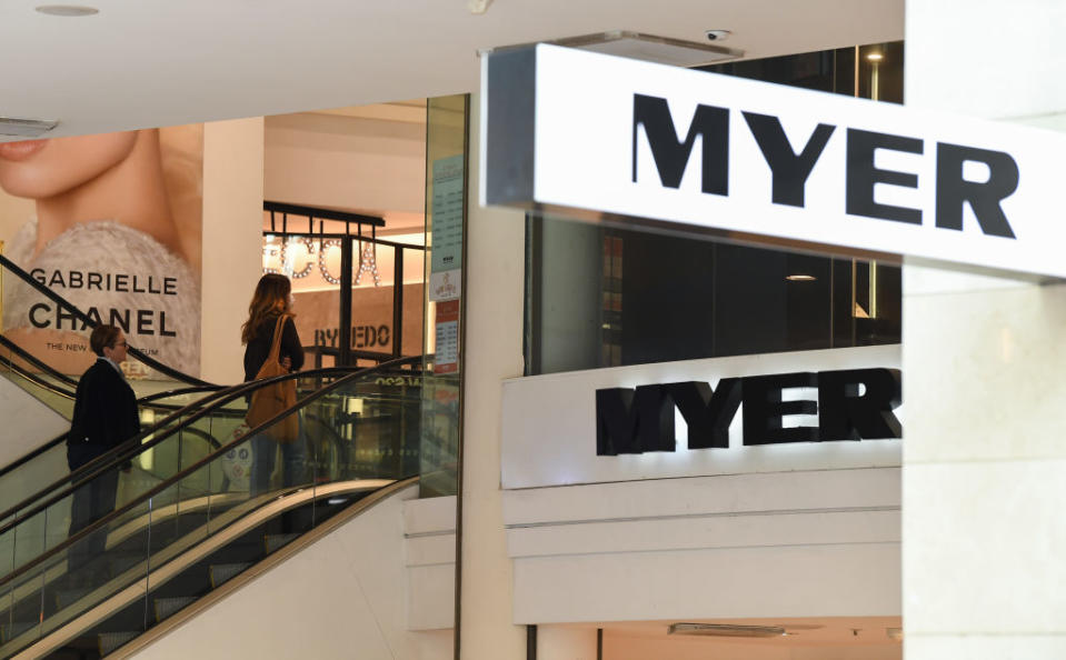 Myer posts 800% ‘deterioration’ in profits. Source: Getty