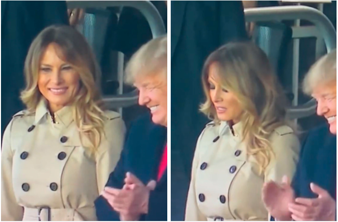 Melania and Donald Trump at the World Series