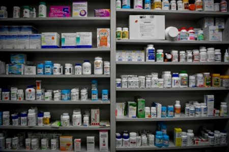 FILE PHOTO: Bottles of medications line the shelves at a pharmacy in Portsmouth, Ohio, U.S. on June 21, 2017. REUTERS/Bryan Woolston/File Photo