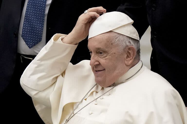 Francisco, en la audiencia general de los miércoles en el Vaticano. (AP/Andrew Medichini)