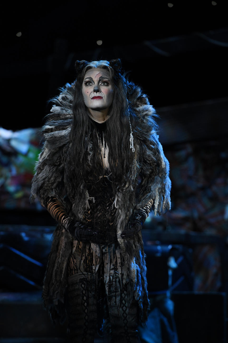 Grizabella in the London/West End Cats musical 2019 tour production by Cameron Mackintosh and Andrew Lloyd Webber's The Really Useful Theatre Group. (PHOTO: CATS Tour 2019/Alessandro Pinna)