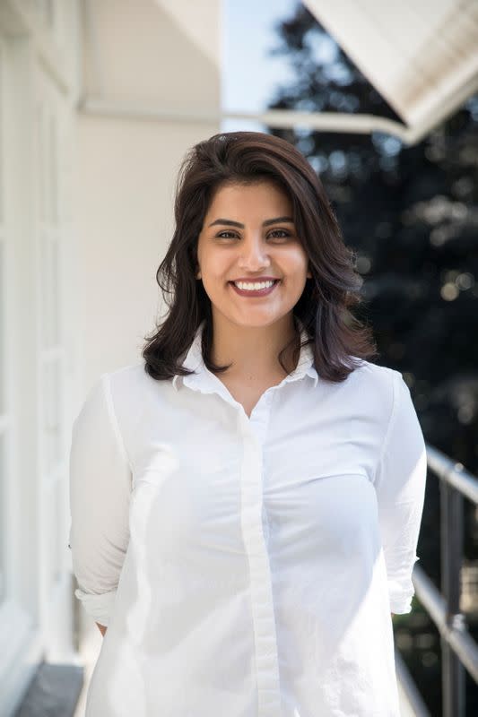 Saudi women's rights activist Loujain al-Hathloul is seen in this undated handout picture