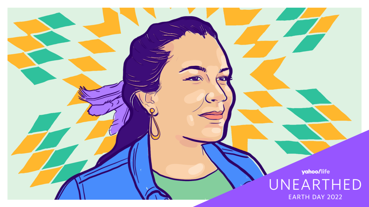 Oglala Lakota activist Leala Pourier. (Illustration by Nathalie Cruz for Yahoo Life)