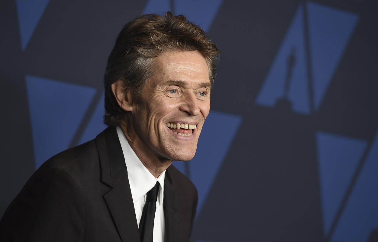 Willem Dafoe arrives at the Governors Awards on Sunday, Oct. 27, 2019, at the Dolby Ballroom in Los Angeles. (Photo by Jordan Strauss/Invision/AP)