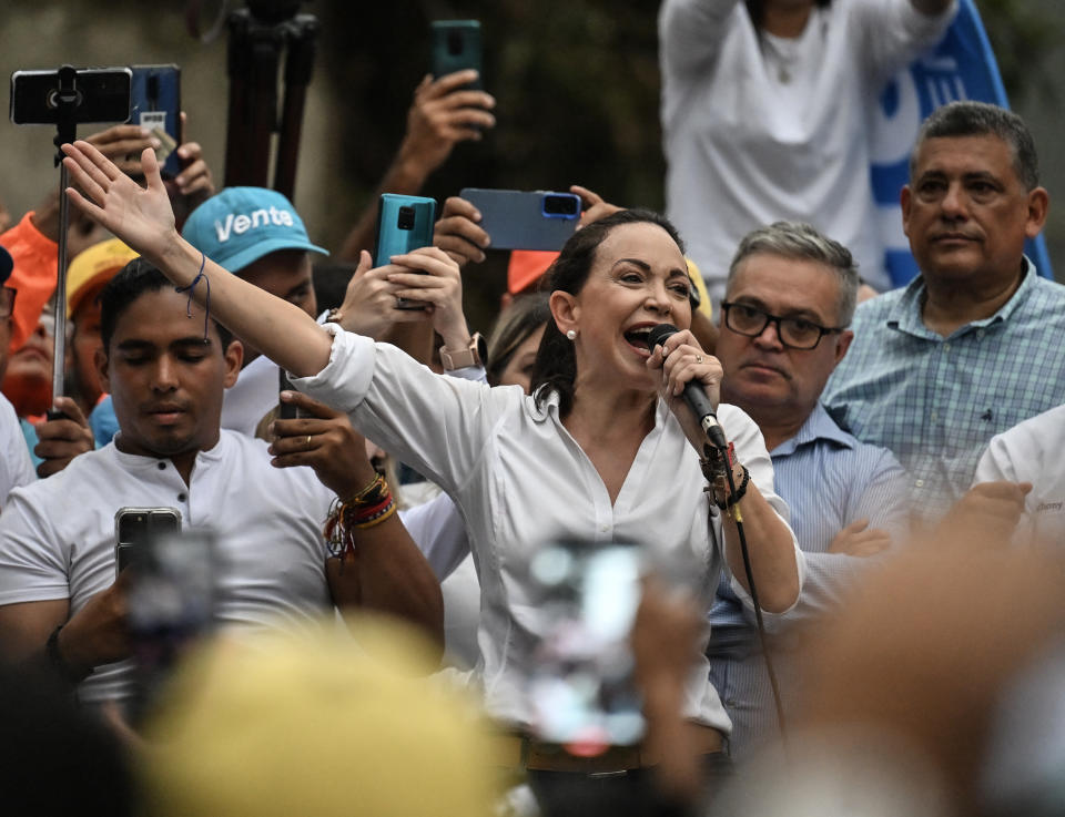 María Corina Machado era la primera opción de la oposición. (Photo by JUAN BARRETO/AFP via Getty Images)