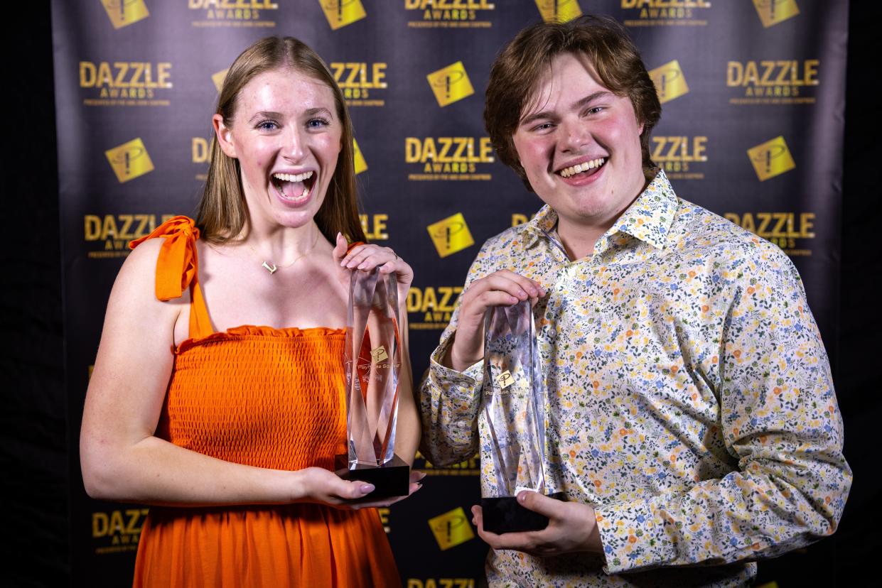 Lindsey Ross of Hudson High School and Kyle McFalls of Firestone CLC were named best actress and best actor at the Playhouse Square Dazzle Awards.