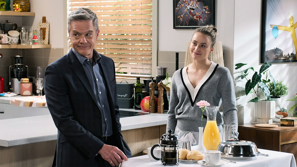 Paul Robinson and Krista Sinclair in Neighbours