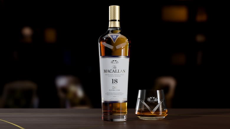 The Macallan bottle and glass