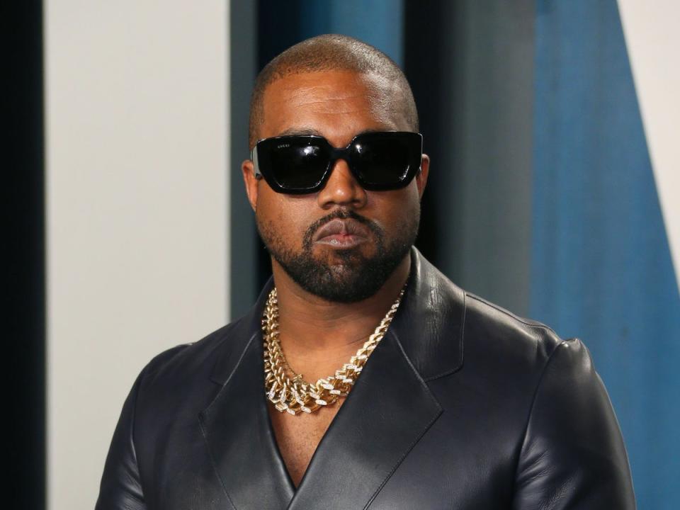 Kanye West is embroiled in a new dispute over his album ‘Vultures 1’ (AFP via Getty Images)