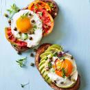 <p>Bruschetta meets avocado toast in this simple breakfast upgrade. <a href="https://www.eatingwell.com/recipe/7913503/egg-tartine/" rel="nofollow noopener" target="_blank" data-ylk="slk:View Recipe;elm:context_link;itc:0;sec:content-canvas" class="link ">View Recipe</a></p>