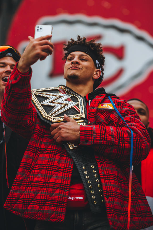 Kansas City Chiefs display custom WWE Title Belt during Super Bowl Victory  Parade - WWE News, WWE Results, AEW News, AEW Results