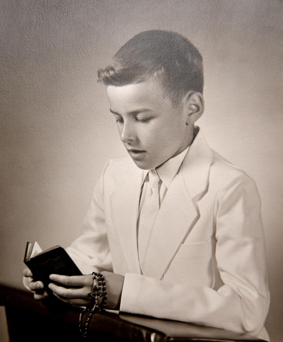 Monsignor Lewis F. Gaetano's First Communion photograph.