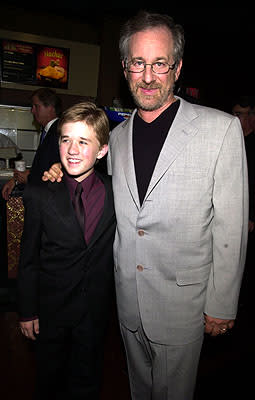 Haley Joel Osment and Steven Spielberg at the New York premiere of Warner Brothers' A.I.: Artificial Intelligence