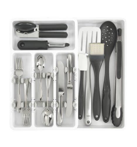 1) OXO Good Grips Large Expandable Utensil Organizer