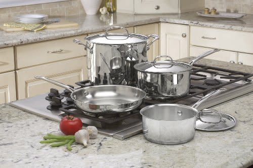 2) Cuisinart 77-7 Chef's Classic Stainless 7-Piece Cookware Set