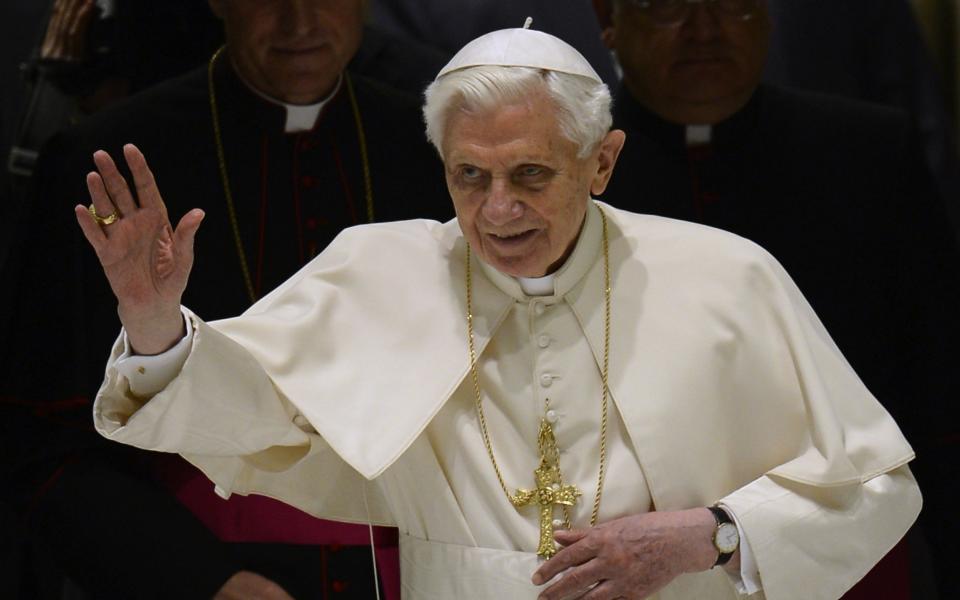 Benedict XVI, who before his pontificate had voiced opposition to Harry Potter, seen here in 2013 - AFP