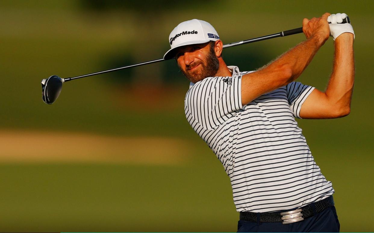 Dustin Johnson five shots ahead at Tour Championship as he nears his first FedEx Cup crown - Getty Images 