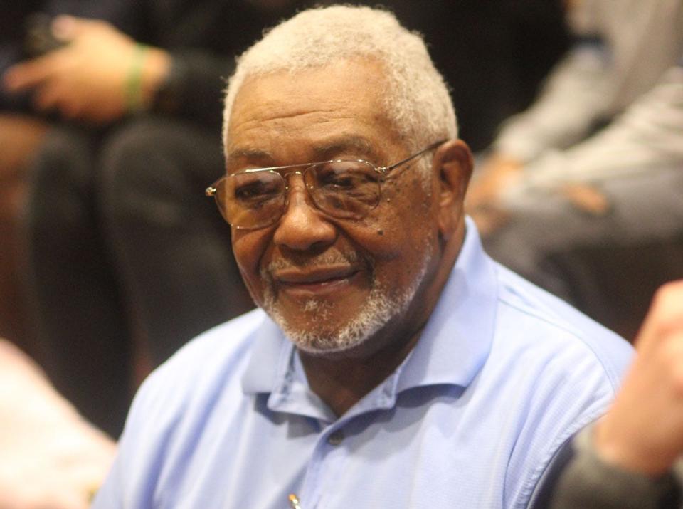 Claude Crews was recently honored by the Swansboro community by having the middle school's gym annex named after him. Crews has helped serve area athletics for many years. 