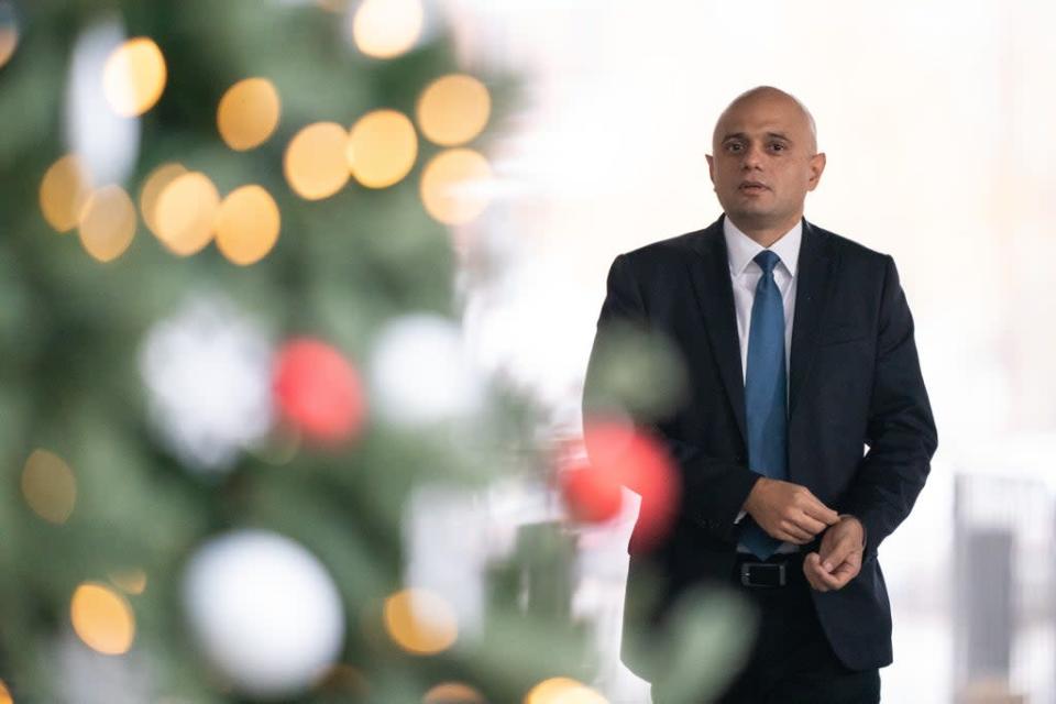 Health Secretary Sajid Javid said there will be no further announcements on Covid restrictions in England before Christmas (Dominic Lipinski/PA) (PA Wire)