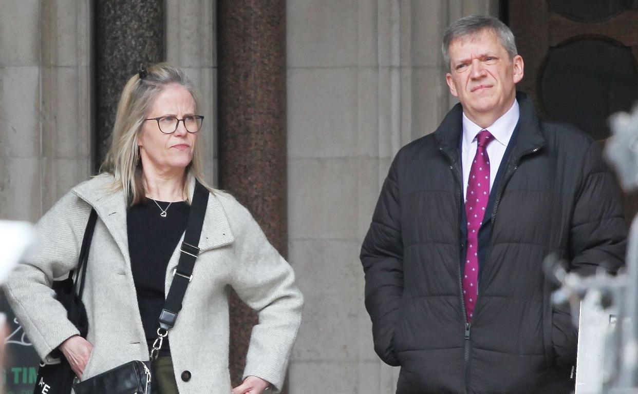 Helena and Robert Flach outside the court