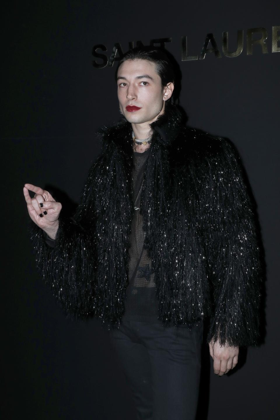 <h1 class="title">Saint Laurent : Front Row - Paris Fashion Week Womenswear Fall/Winter 2019/2020</h1><cite class="credit">Bertrand Rindoff Petroff</cite>