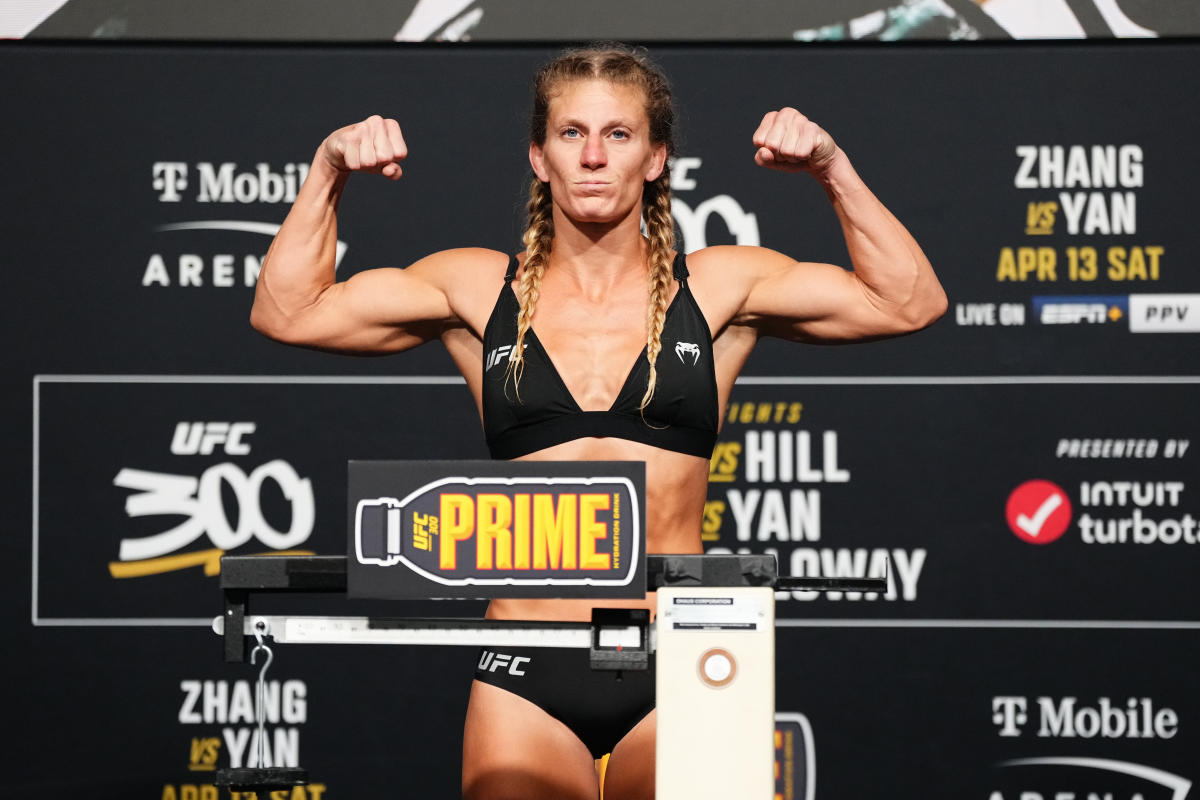 Kayla Harrison successful in weigh-in for bantamweight bout against Holly Holm at UFC 300