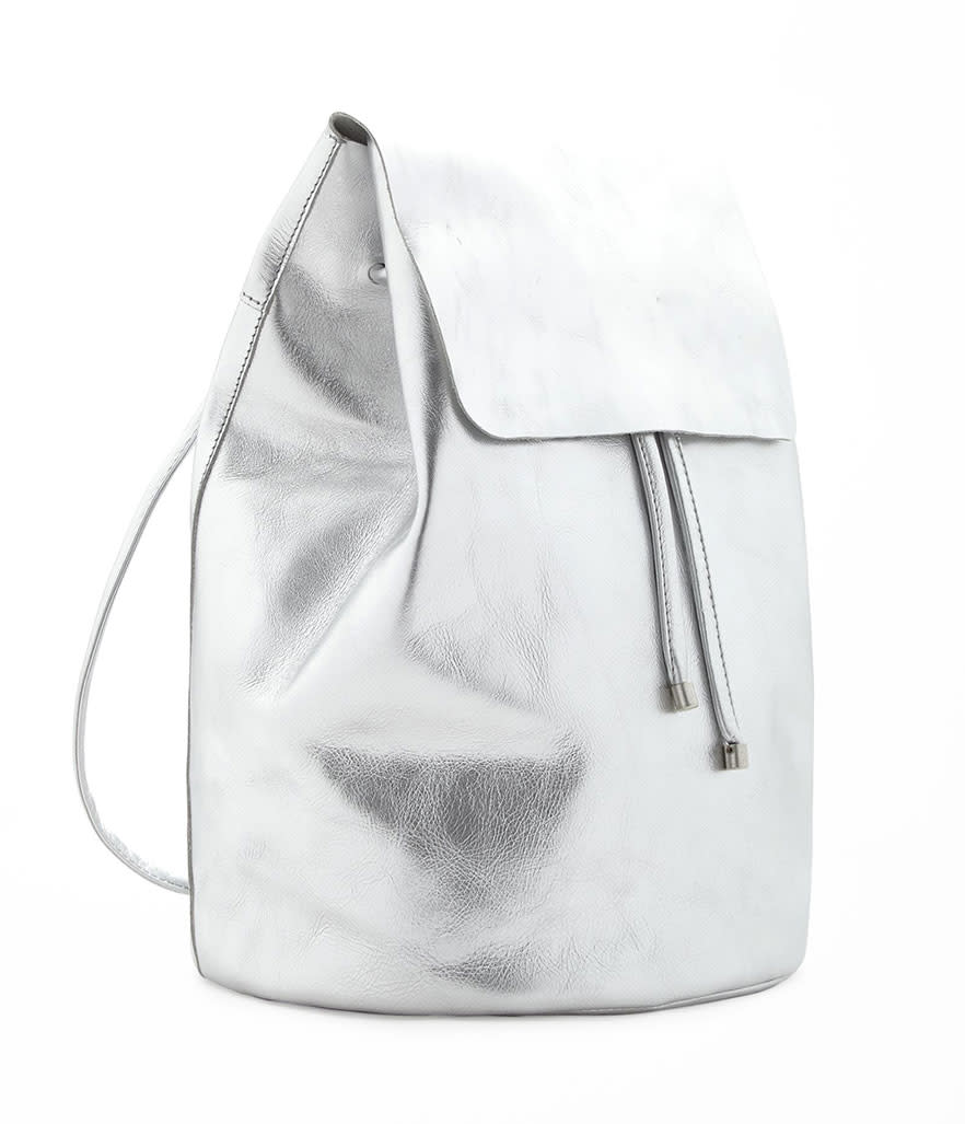 COS Metallic Leather Backpack