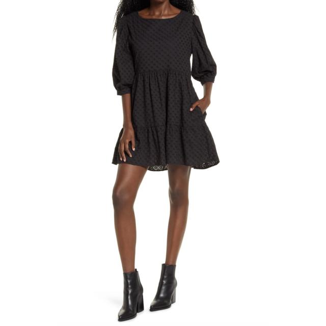 Knox Rose Long Sleeve Babydoll Dress