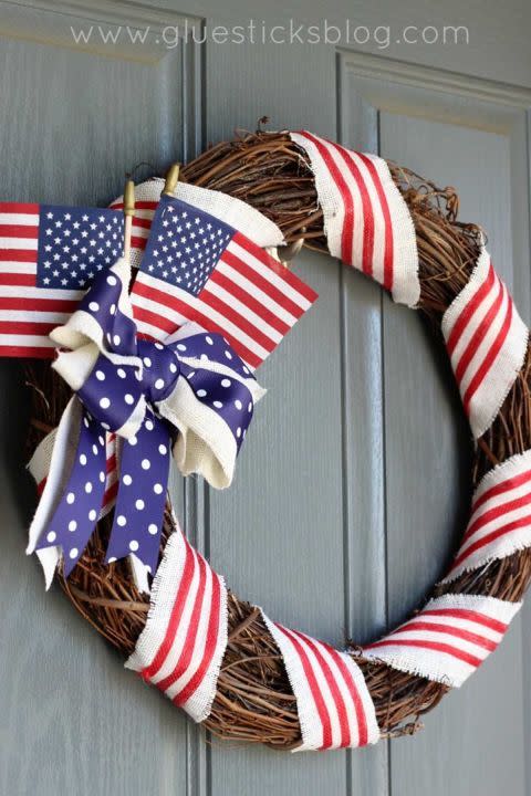 Old Glory Patriotic Wreath