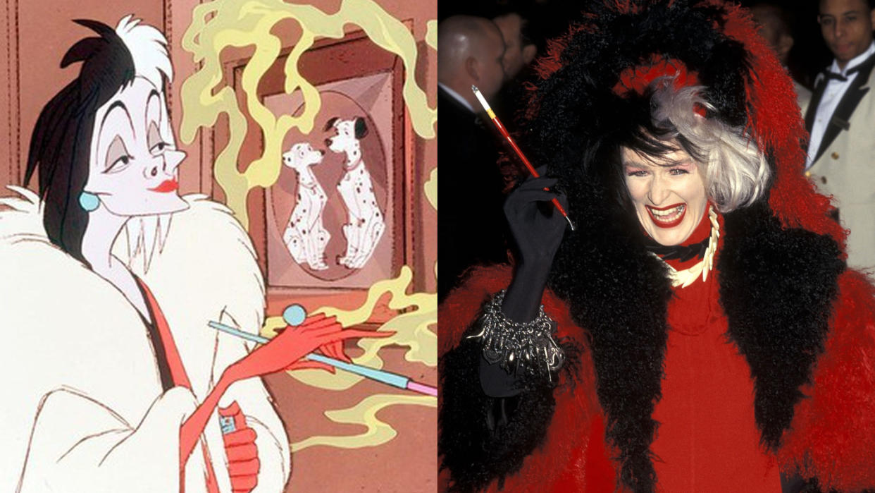 Cruella de Vil has traditionally been depicted on screen wielding a long cigarette holder. (Disney/Ron Galella Collection via Getty Images)