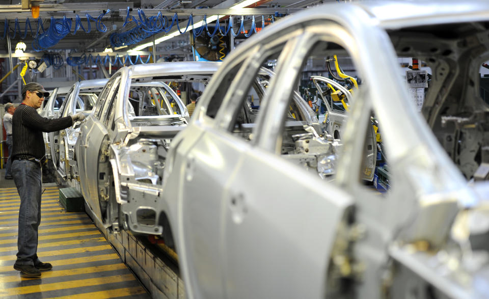 A view of the Vauxhall Astra production line at the Vauxhall Motors factory in Ellesmere Port, Cheshire.