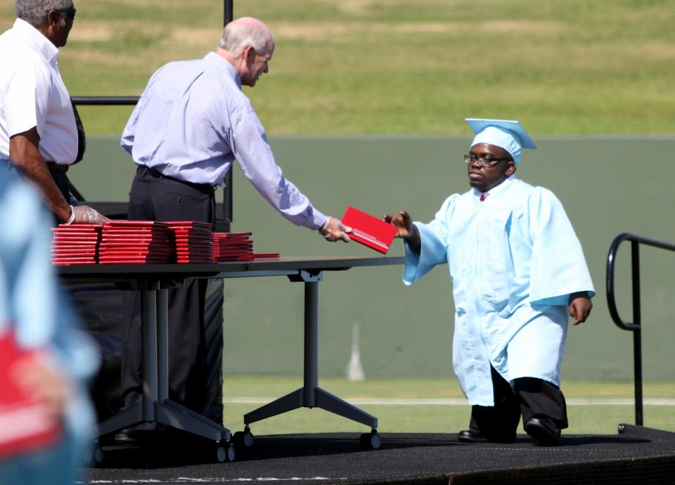 Hirschi High School seniors graduate June 6, 2020, at Memorial Stadium.