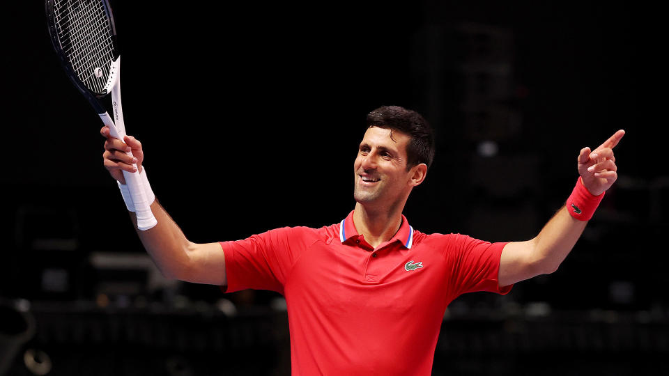 Novak Djokovic was the most-searched athlete among Yahoo Canada users in 2022. (Photo by Christopher Pike/Getty Images)