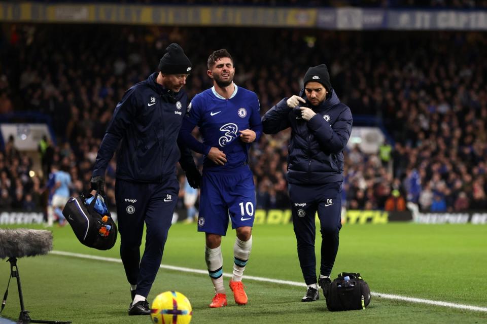 Fresh blow: Pulisic has become Chelsea’s latest injury casualty (Getty Images)