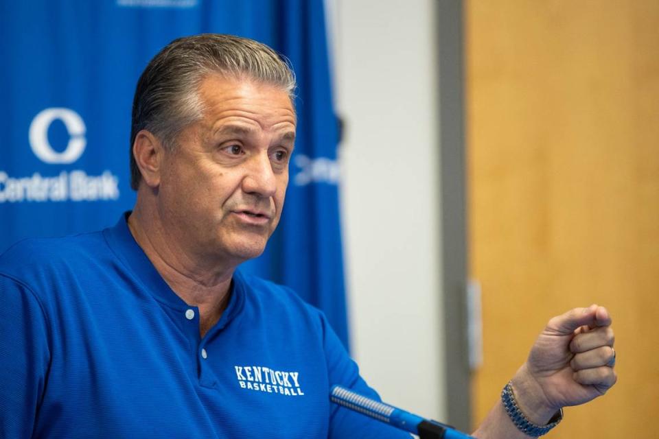 Kentucky men’s basketball head coach John Calipari said fixing the transfer portal should be a priority for the NCAA. “We change that and it would eliminate 70% of our problems.”