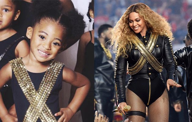 Rae channels Beyoncé's Superbowl look like a pro. Photo: Instagram/Getty Images