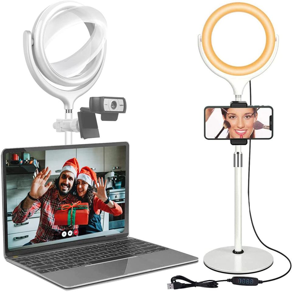 <p><a href="https://www.amazon.com/Computer-Ring-Light-Stand-Desk/dp/B0C7W1V1V8?th=1&tag=syn-yahoo-20&ascsubtag=%5Bartid%7C10056.g.34943369%5Bsrc%7Cyahoo-us" rel="nofollow noopener" target="_blank" data-ylk="slk:Shop Now;elm:context_link;itc:0;sec:content-canvas" class="link ">Shop Now</a></p><p>Video Conference Lighting Kit </p><p>amazon.com</p><p>$29.75</p><span class="copyright">Yarrashop - Hearst Owned</span>